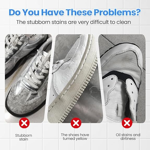 White Shoe Cleaner Cream | Multipurpose No-Wash Solid Comes with Sponge