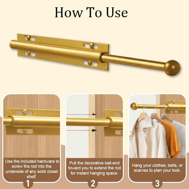 Valet Rod for Closet Pull Out