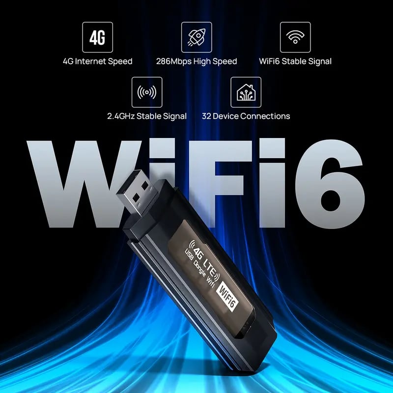 4G LTE USB WiFi Router Portable Hotspot Adapter for Computers & USB Modems