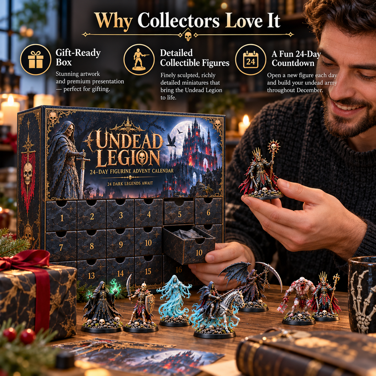 Undead Legion 24-Day Dark Fantasy Figurine Advent Calendar