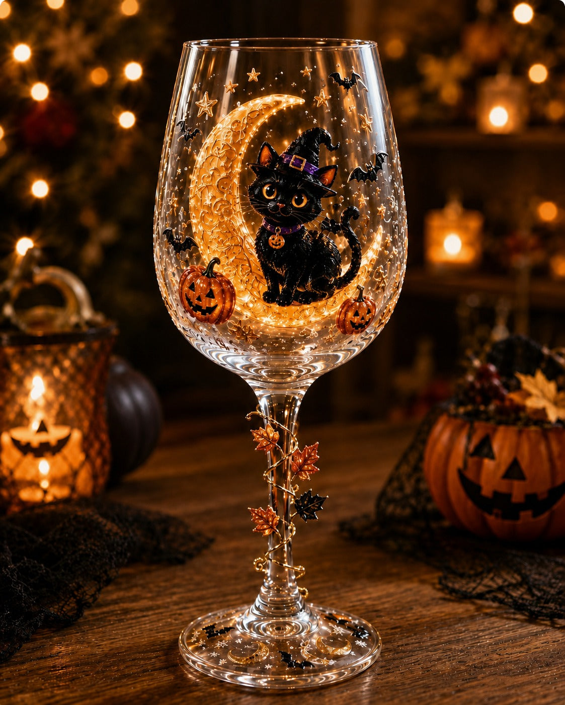 Halloween 3D Wine Glass Collection Gift Box Set
