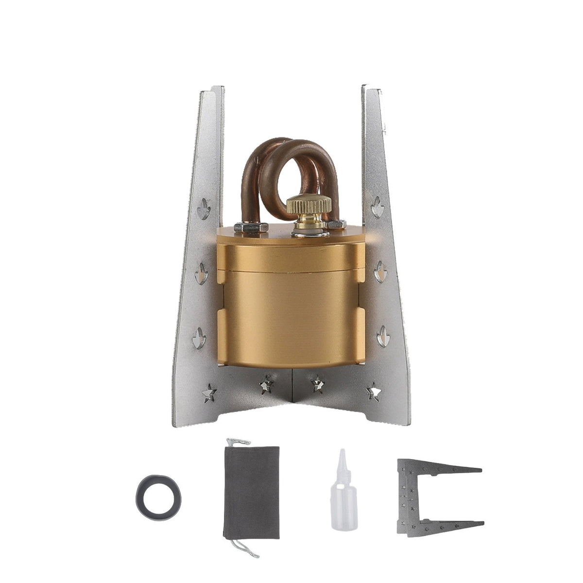 Self-Pressurized Alcohol Stove Lightweight Aluminum & Copper Burner for Hiking, Camping & Survival