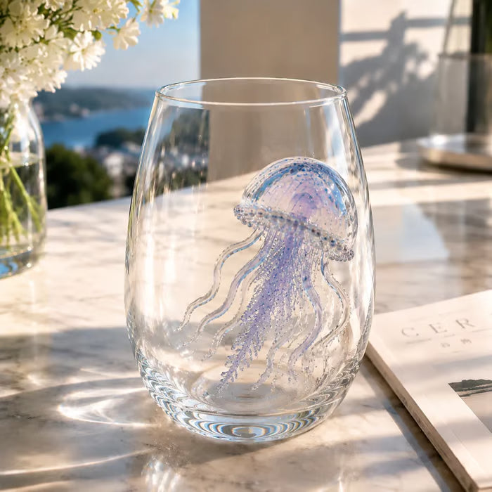 Blue Ringed Octopus Handcrafted Glassware
