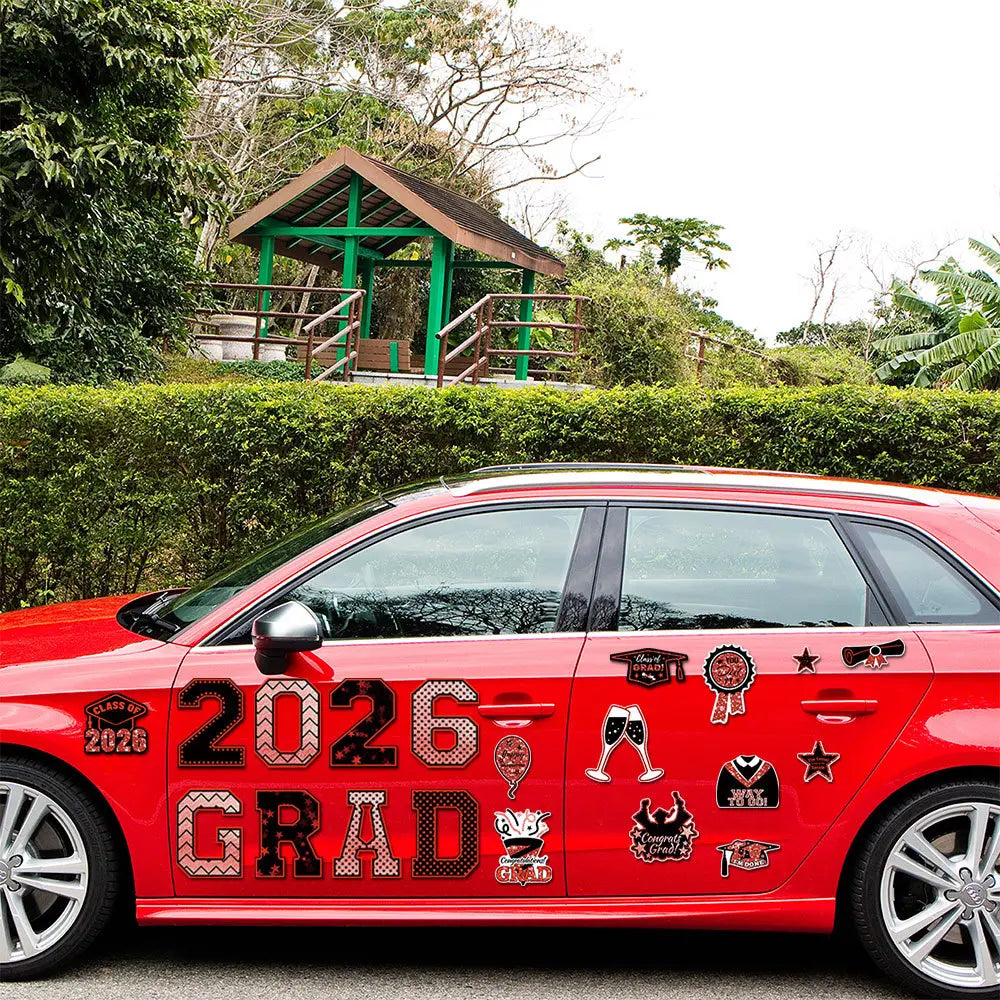 20 Pcs Graduation Magnets 2026 Cruise Door Car Magnets Congrats Grad Cap Magnetic Decorations for Refrigerator Garage