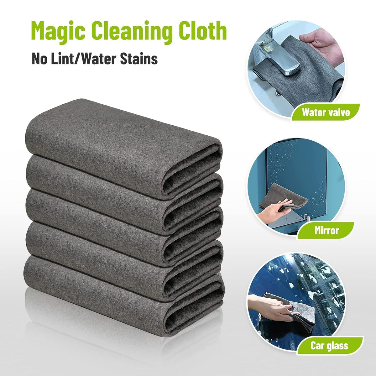 10 Counts Magic Cleaning Cloth, Reuseable Thickened Streak Free Magic Cleaning Wipes