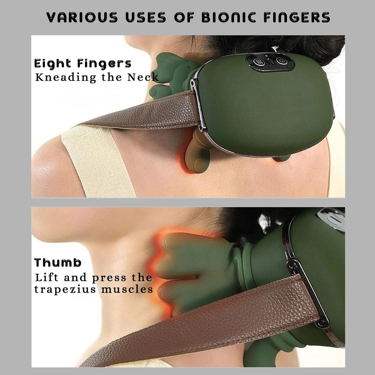 3D Shiatsu Neck & Shoulder Massager with Soothing Heat - Deep Tissue Kneading for Back & Neck Pain Relief