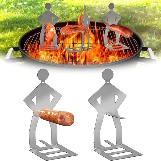 Outdoor prankster Stainless Steel BBQ Sausage Holder