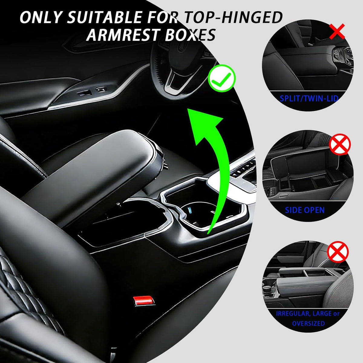 2026 Upgraded Model High-quality leather Multifunctional Car Armrest Cushion