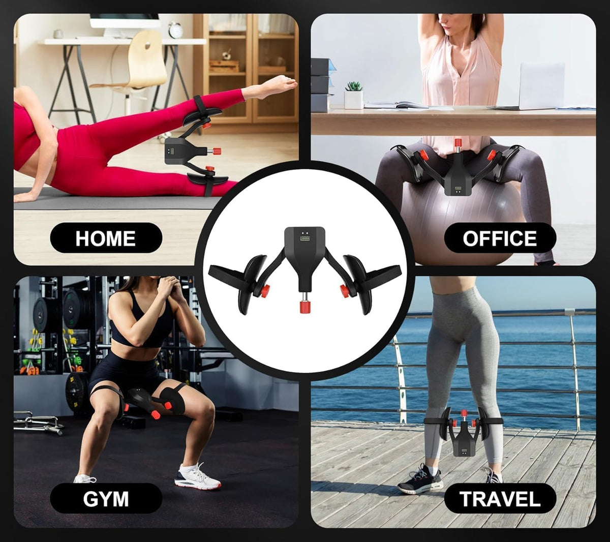 Pelvic & Inner Thigh Exerciser Strengthen Core, Improve Posture & Toning, Unisex Design