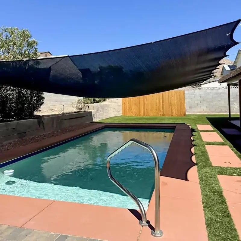 Blackout Cloth (Black) - 10 x 13ft UV-Resistant Shade Net with Reinforced Rivets