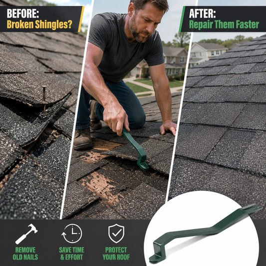 2-in-1 Roofing Repair Tool Roofing Snake Shingle Remover Tool