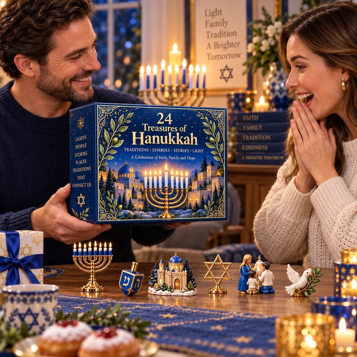 24 Treasures of Hanukkah Traditions, Symbols & Light Countdown Calendar