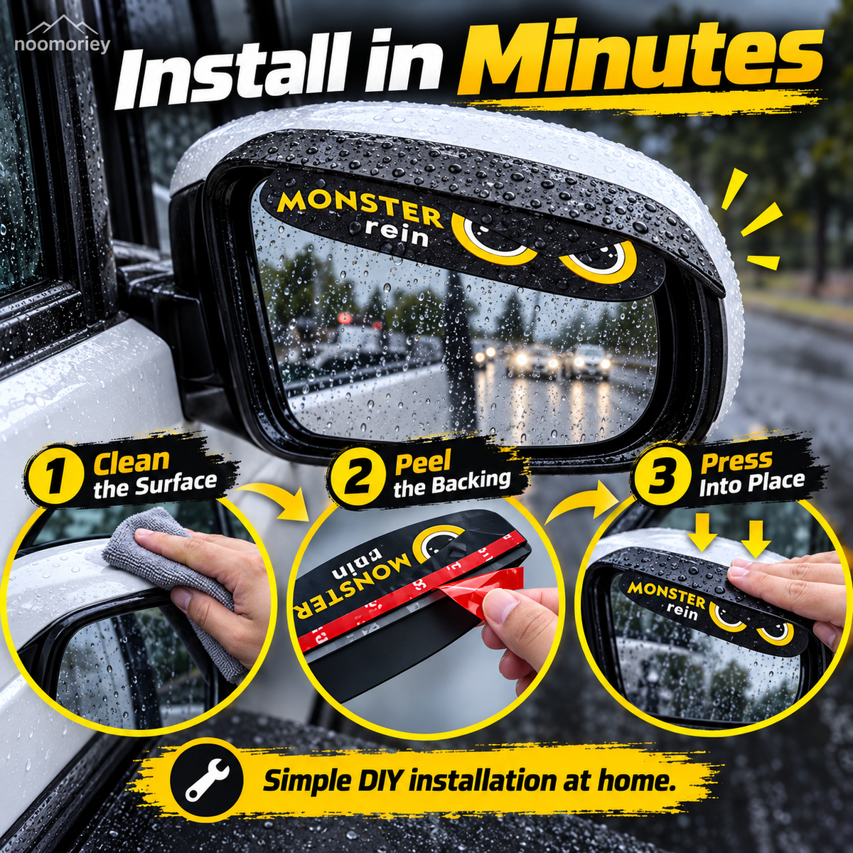 Defender 110 Side Mirror Rain Visors 2PCS Weather Guard Set
