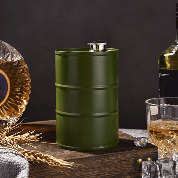 350ml/750ml Oil Drum Anti-rust Leak-proof No Odor Portable Wine Storage Food Grade Camping Whisky Flagon Wine Jug