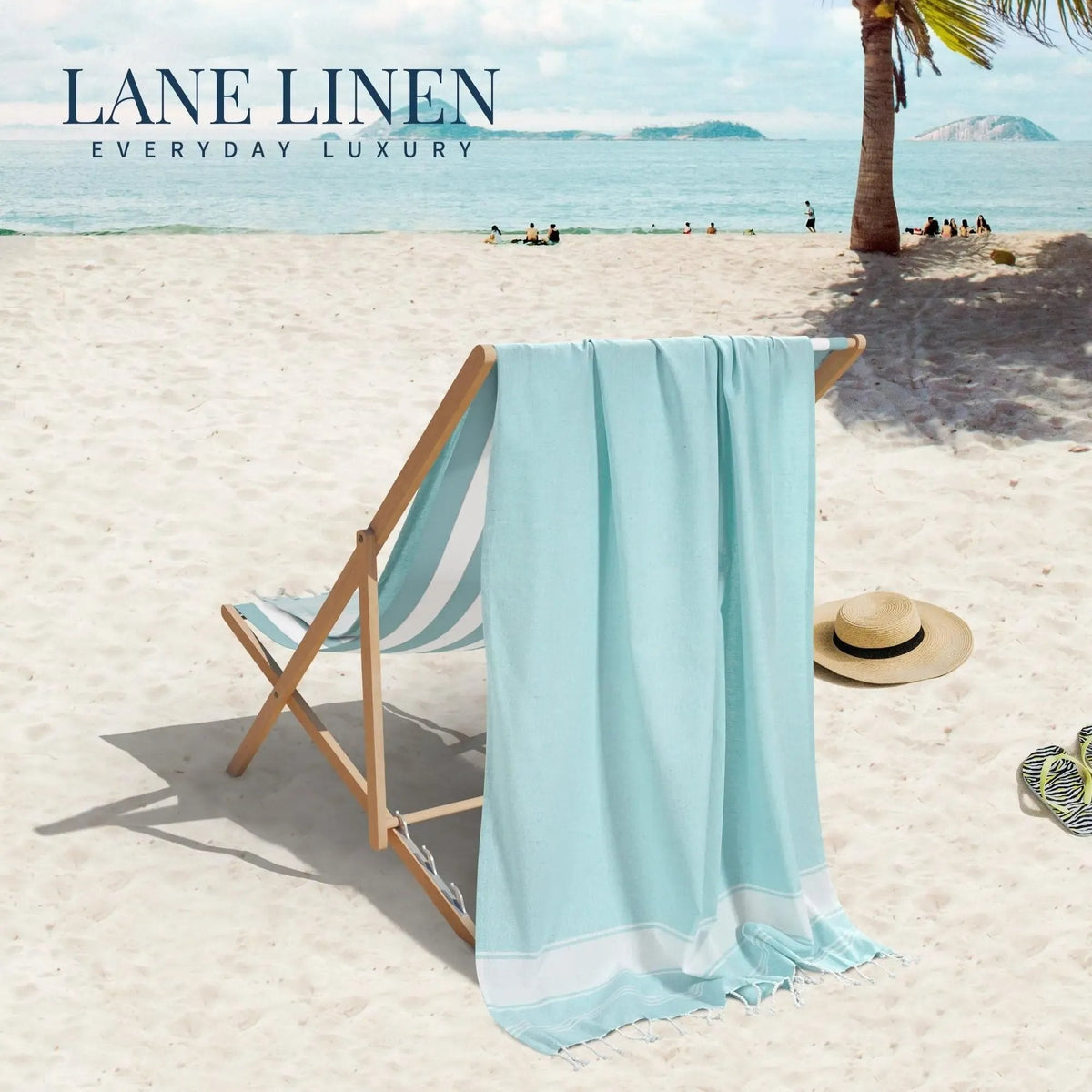 Summer Lightweight XL Flat-Weave Beach Towel
