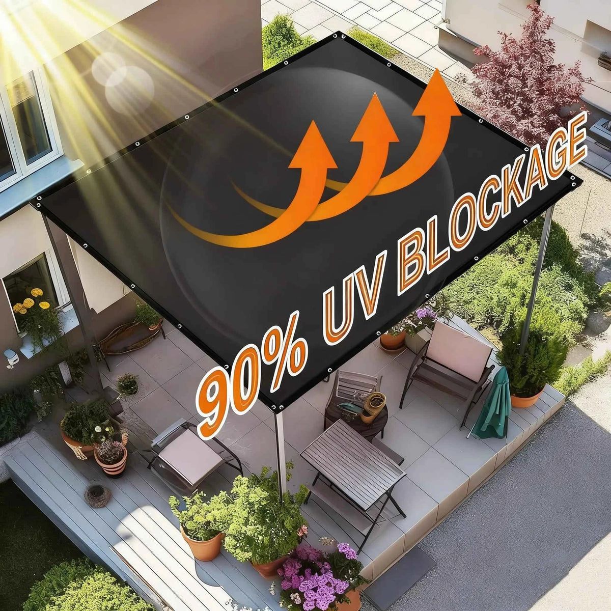 Summer - -Outdoor courtyard shade net