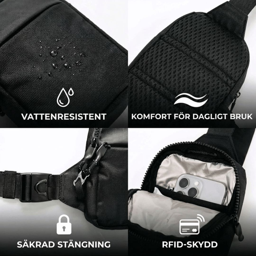 Travel Sling Bag Discreet Secure Sling Pack Keeps Valuables Safe