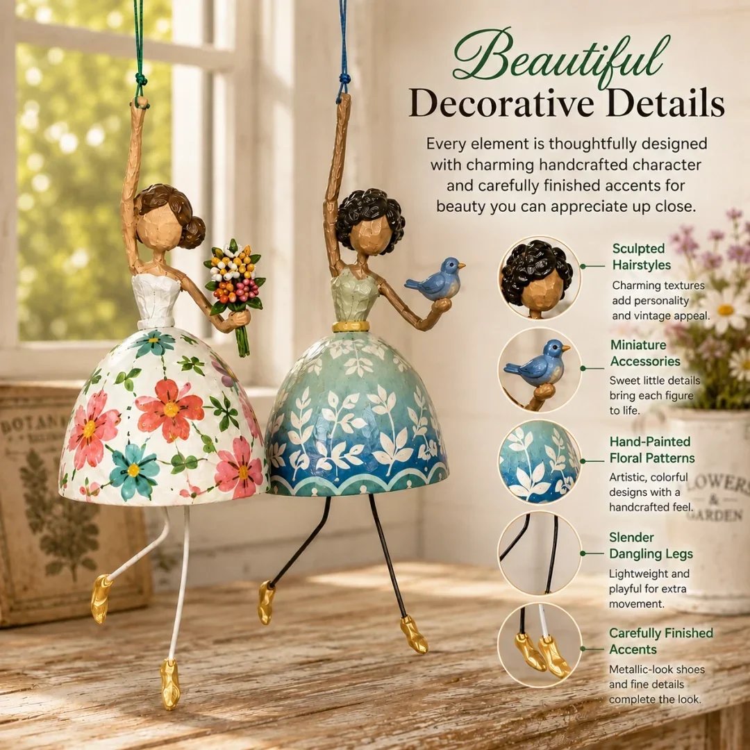 Let Your Space Dance Whimsical Dancing Lady Hanging Ornament