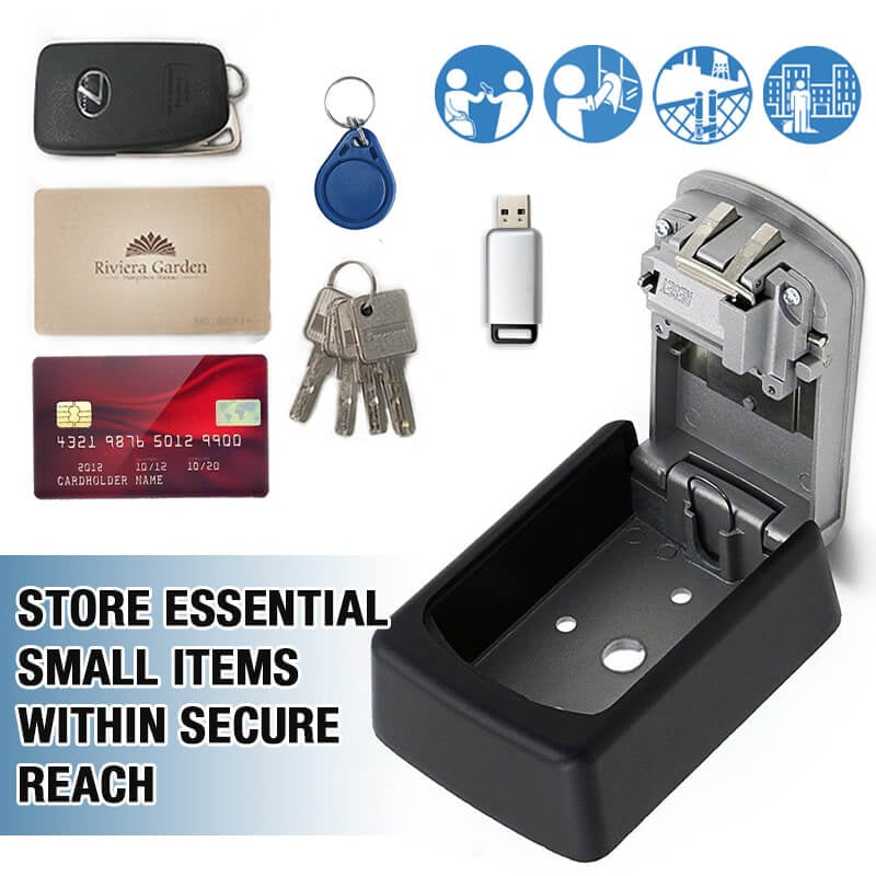 Wall Mount Resettable Combination Key Box Rust Proof, Large Storage, Heavy Duty