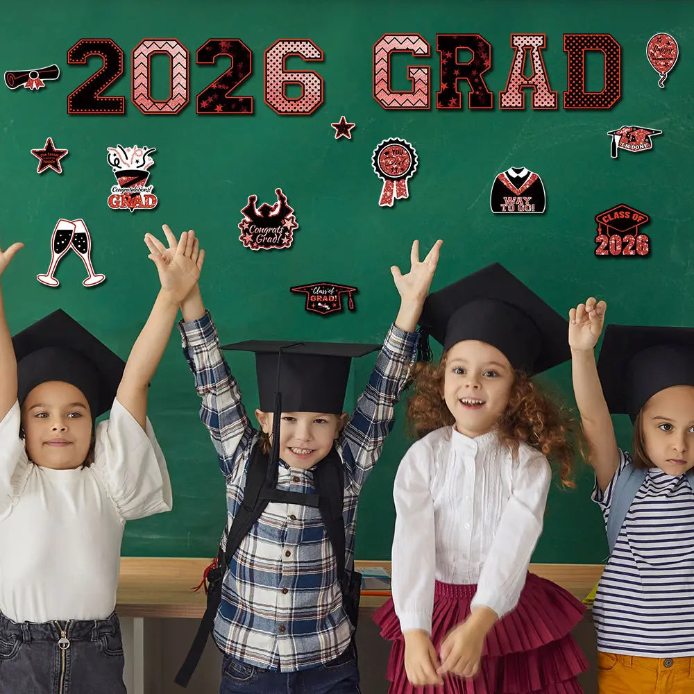 20 Pcs Graduation Magnets 2026 Cruise Door Car Magnets Congrats Grad Cap Magnetic Decorations for Refrigerator Garage