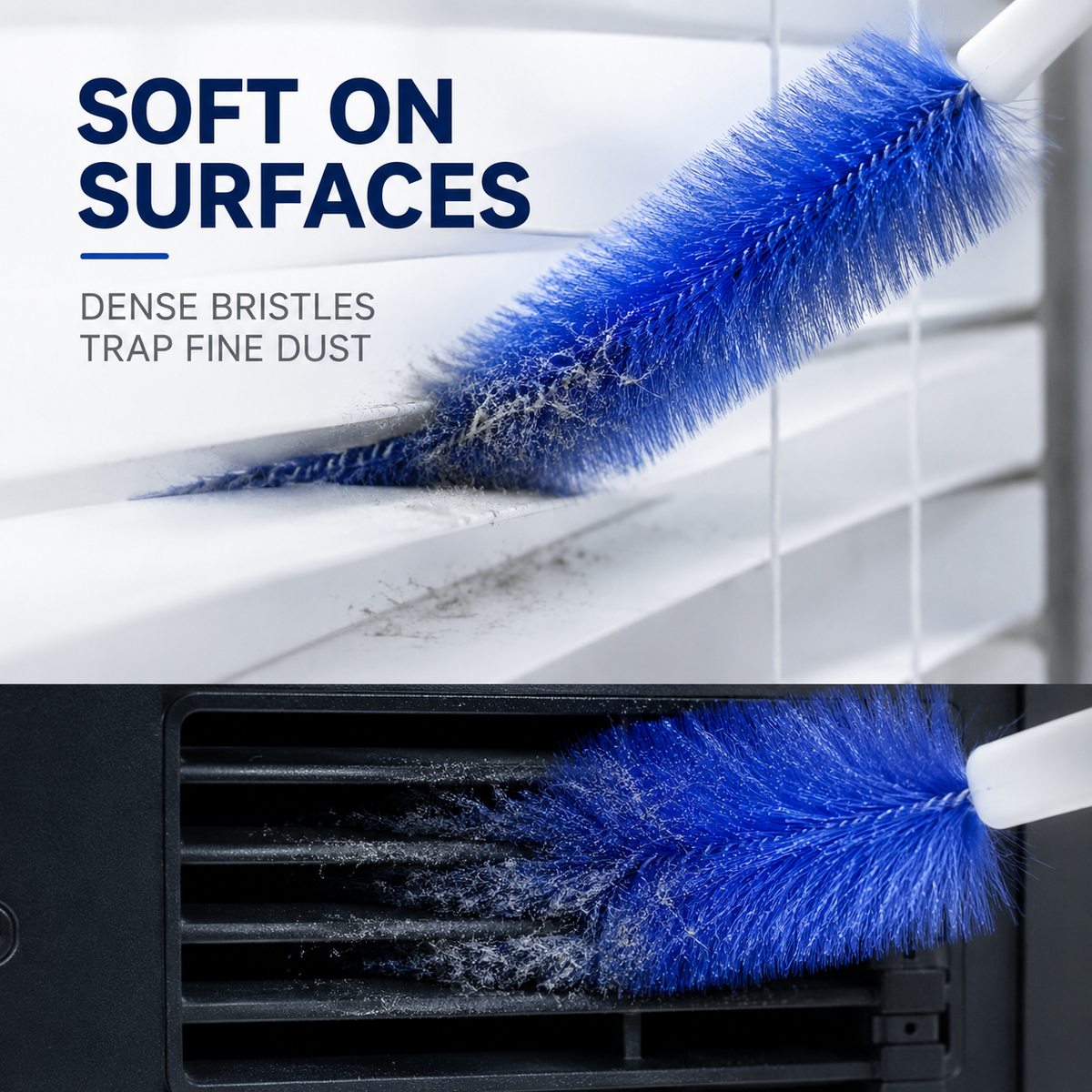 Flexible Microfiber Fan Duster Brushes Reusable Cleaning Tools (2/4 Pack)