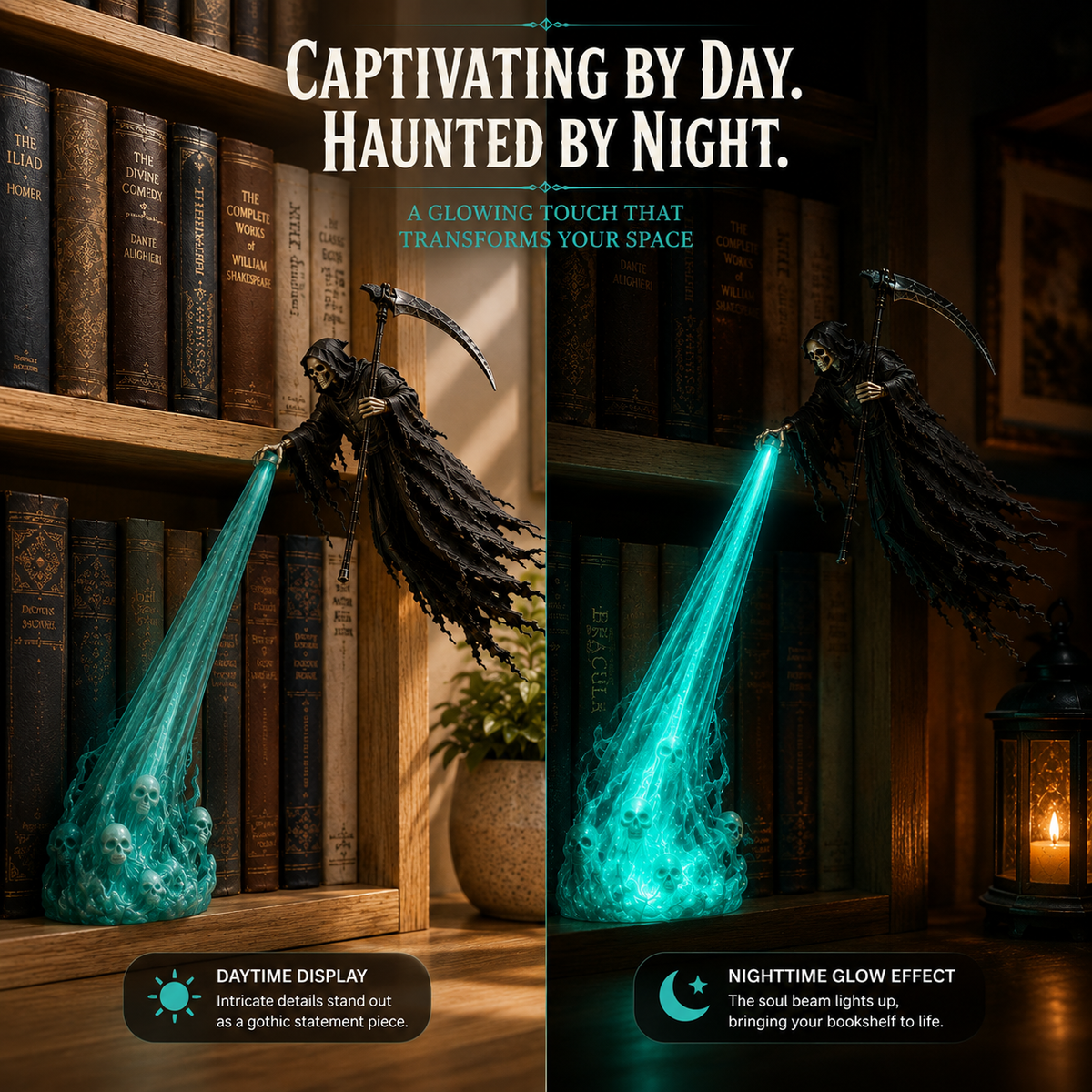 The Soul Collector Haunted Reaper Shelf Light