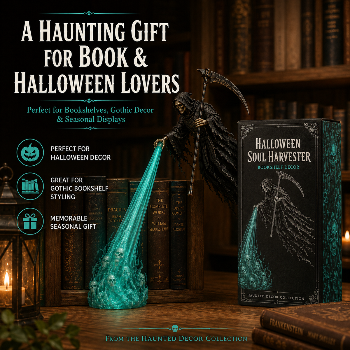 The Soul Collector Haunted Reaper Shelf Light