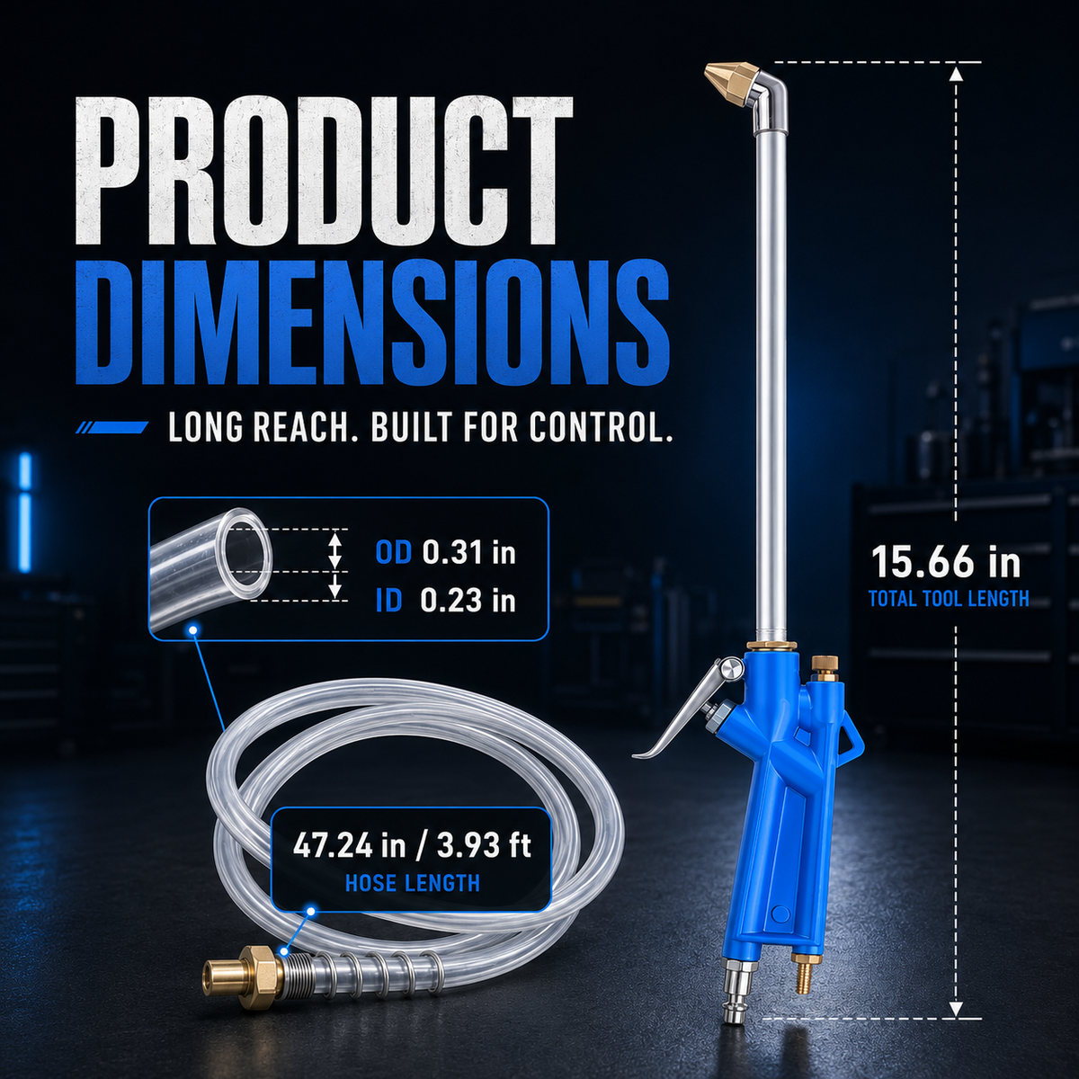 2-in-1 Air & Water Cleaning Gun High-Pressure Dust Blower & Engine Cleaning Sprayer for Cars, Garages & Workshops