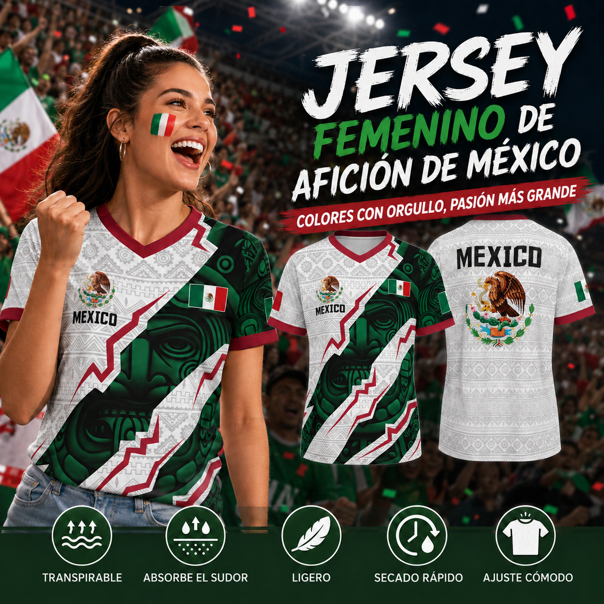 2026 Mexican Soccer Jersey, Men's Mexico Aztec Calendar Style Jerseys, Soccer Lover Gift