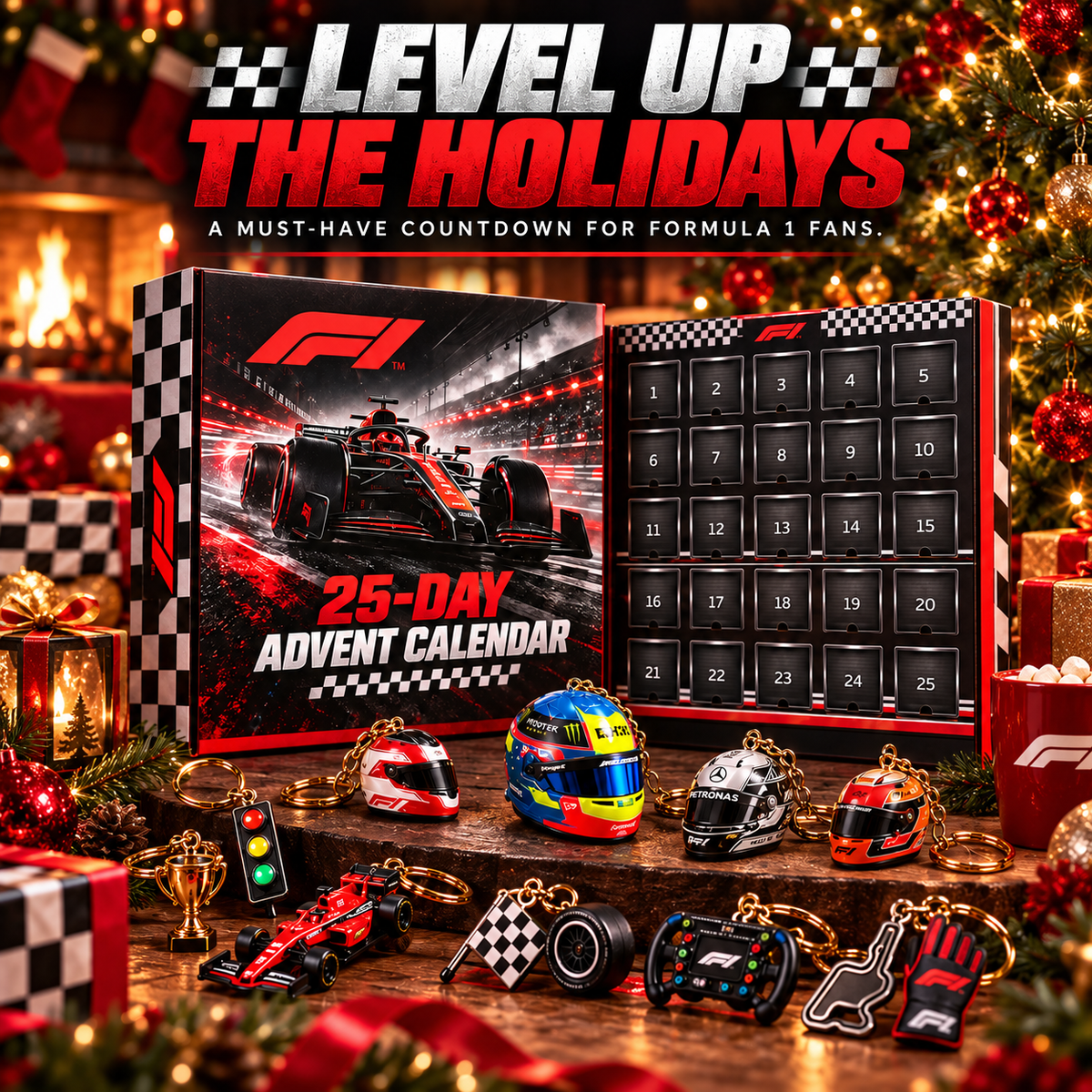 Race Day 25-Day Advent Calendar Motorsport Collectible Christmas Gift
