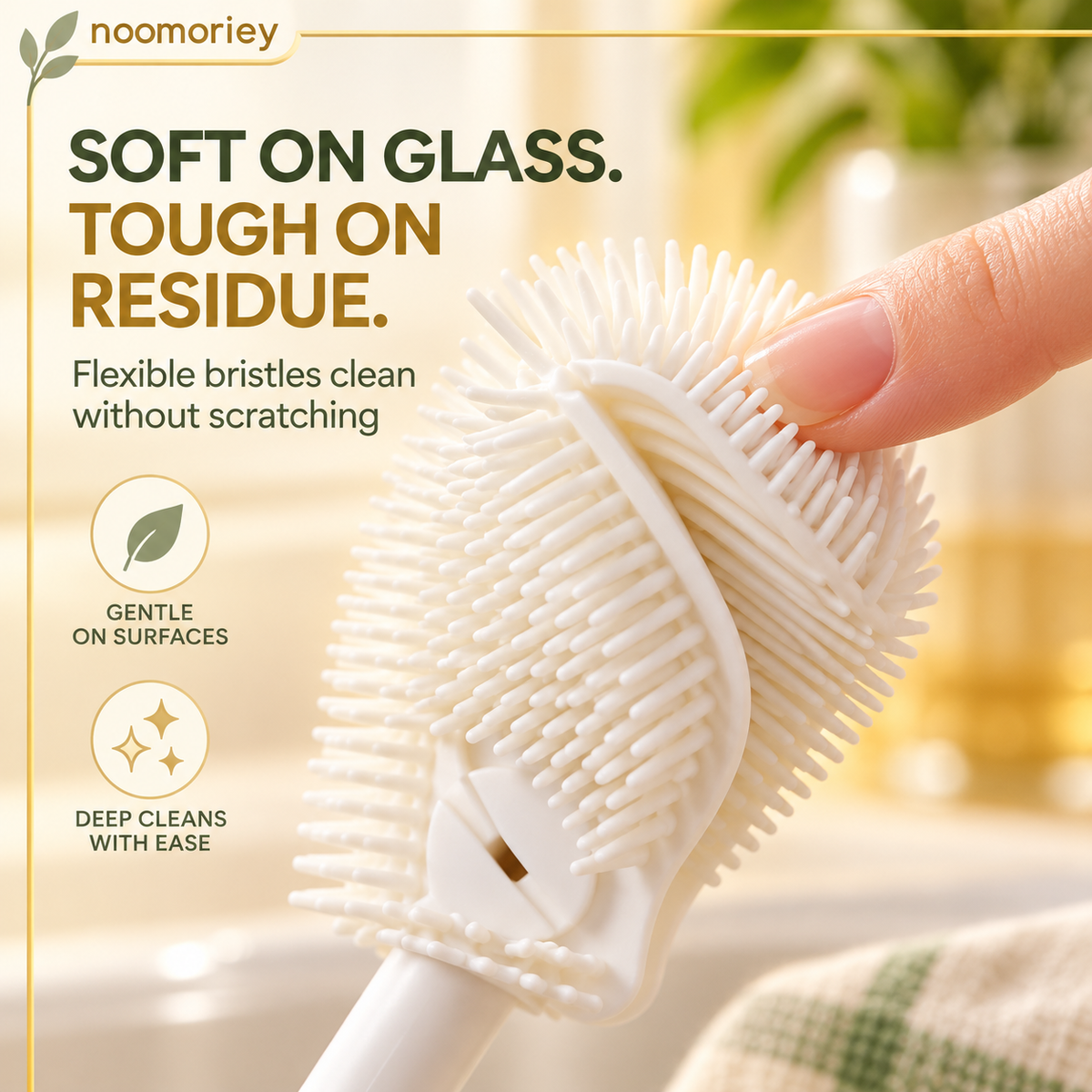 360 Silicone Bottle Cleaning Brush with Long Handle