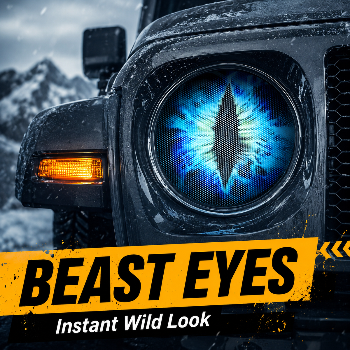 NOW Beast Eyes Car Headlight Stickers
