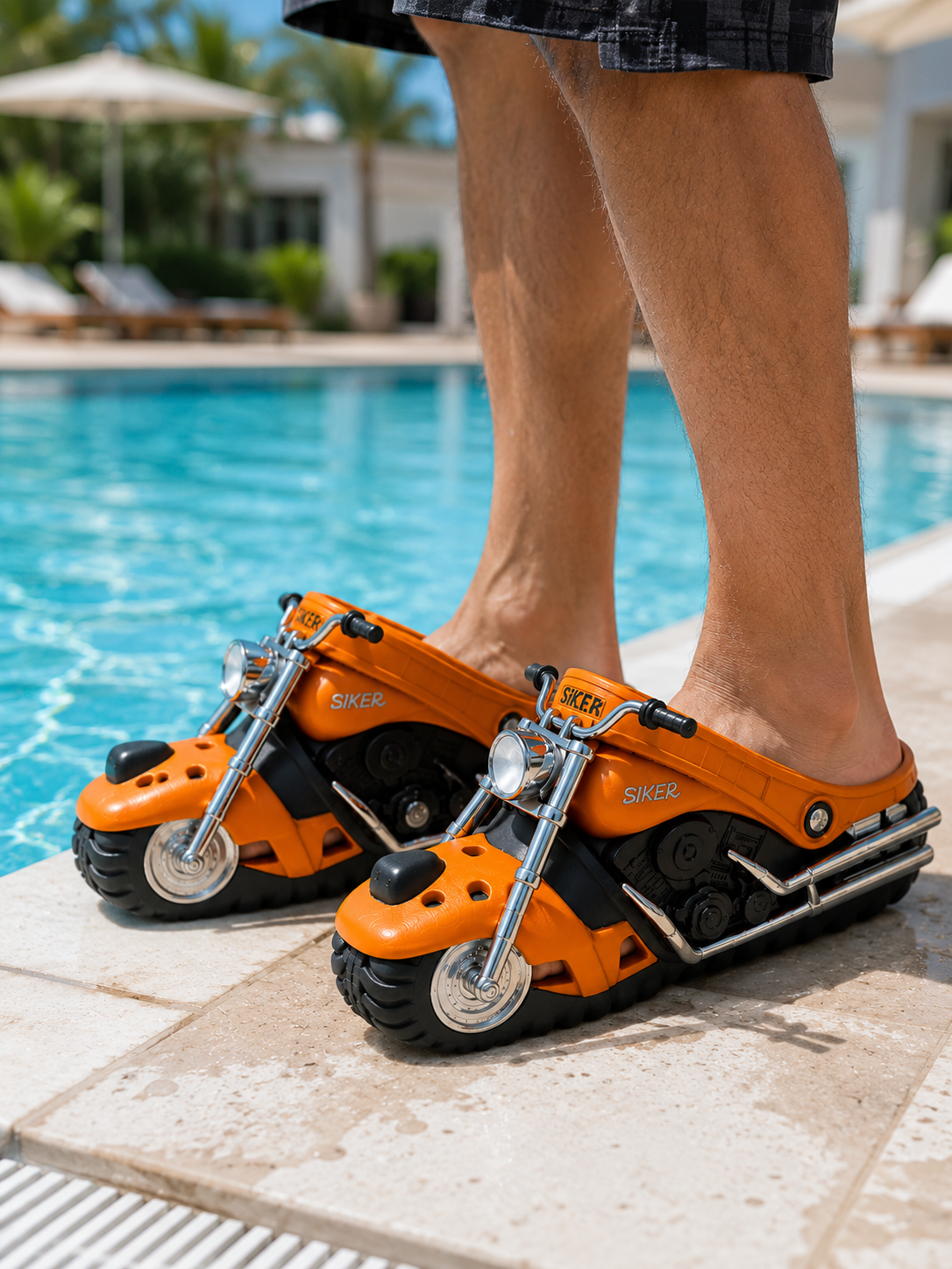 Ride-On Motorcycle Slippers
