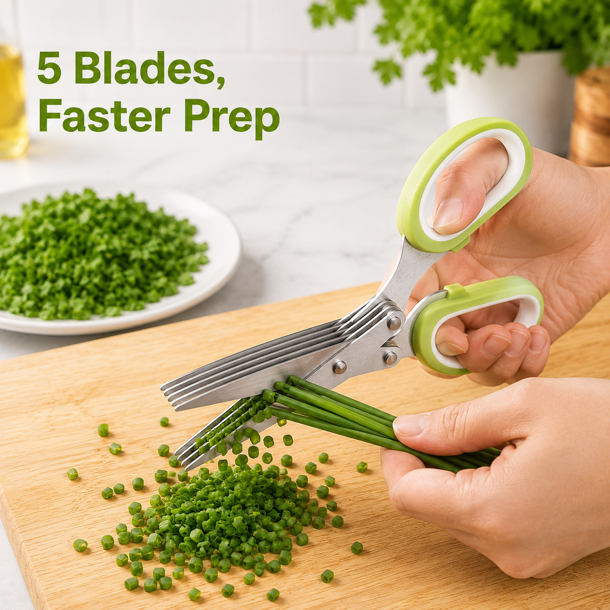 5-Blade Kitchen Herb Scissors