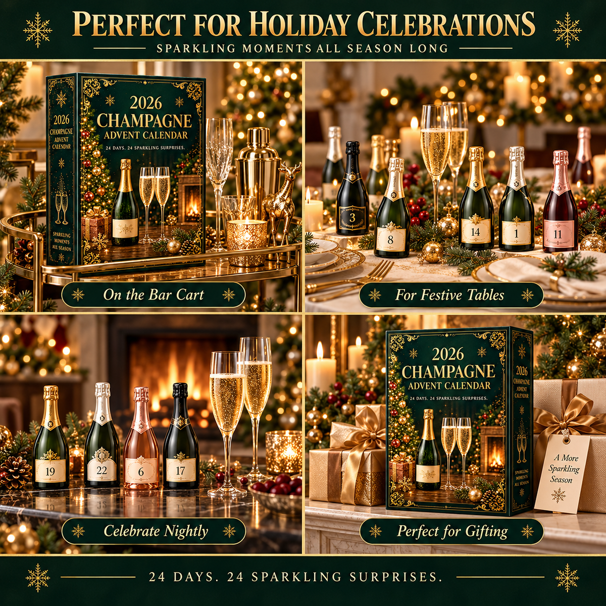 Champagne Advent Calendar 2026 24 Days of Sparkling Christmas Surprises