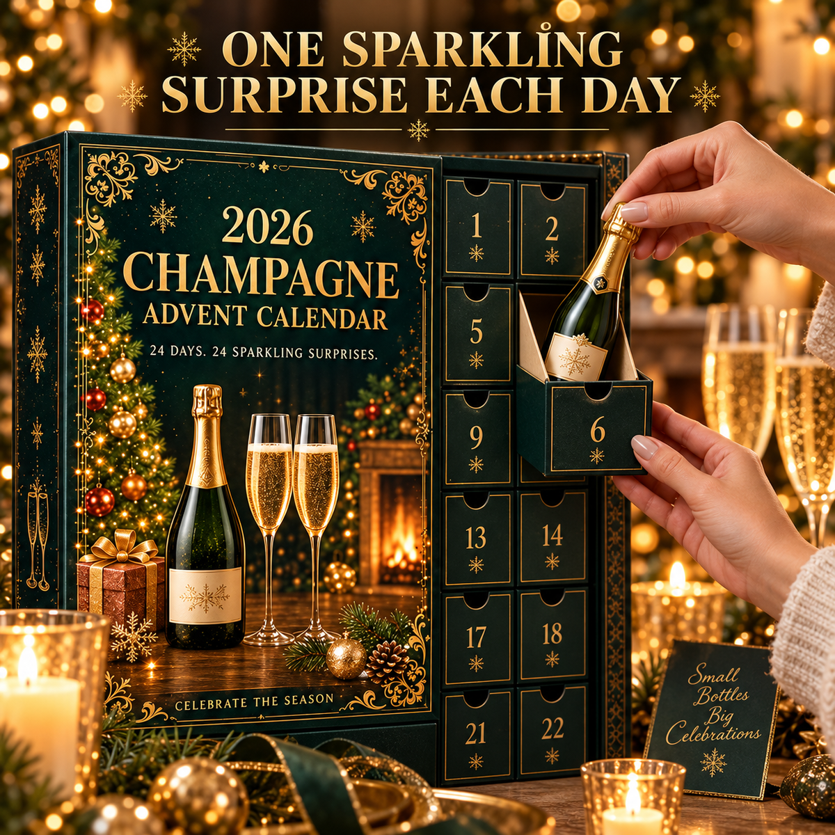 Champagne Advent Calendar 2026 24 Days of Sparkling Christmas Surprises