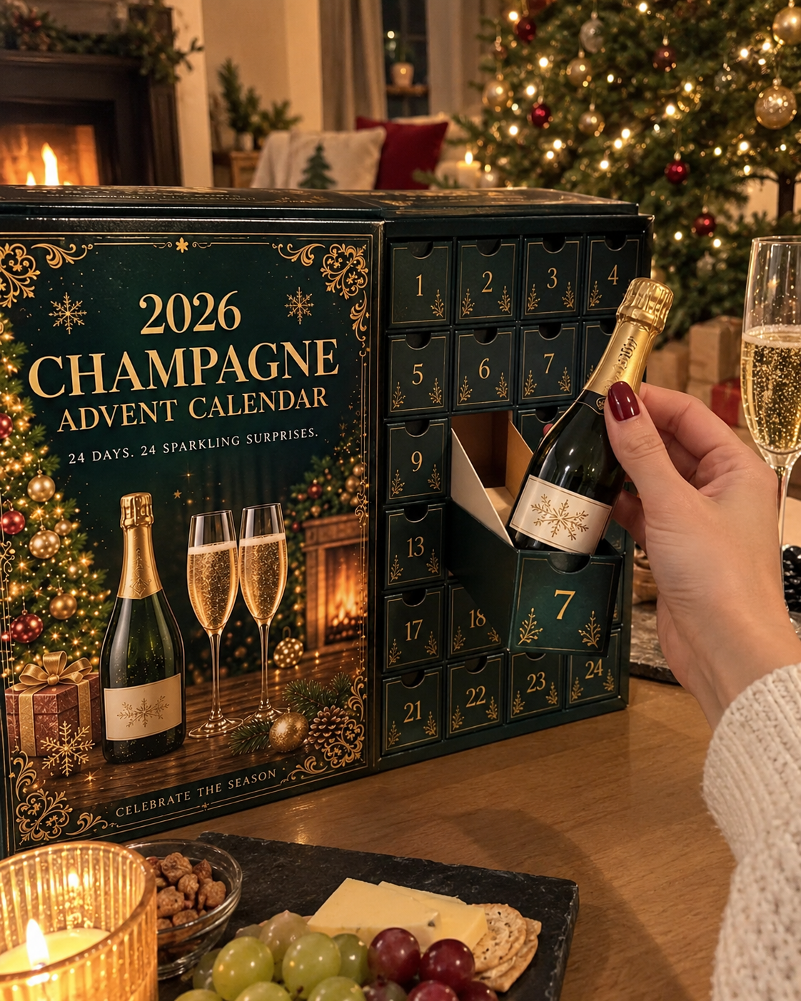Champagne Advent Calendar 2026 24 Days of Sparkling Christmas Surprises