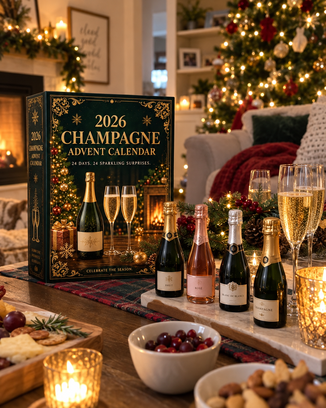 Champagne Advent Calendar 2026 24 Days of Sparkling Christmas Surprises