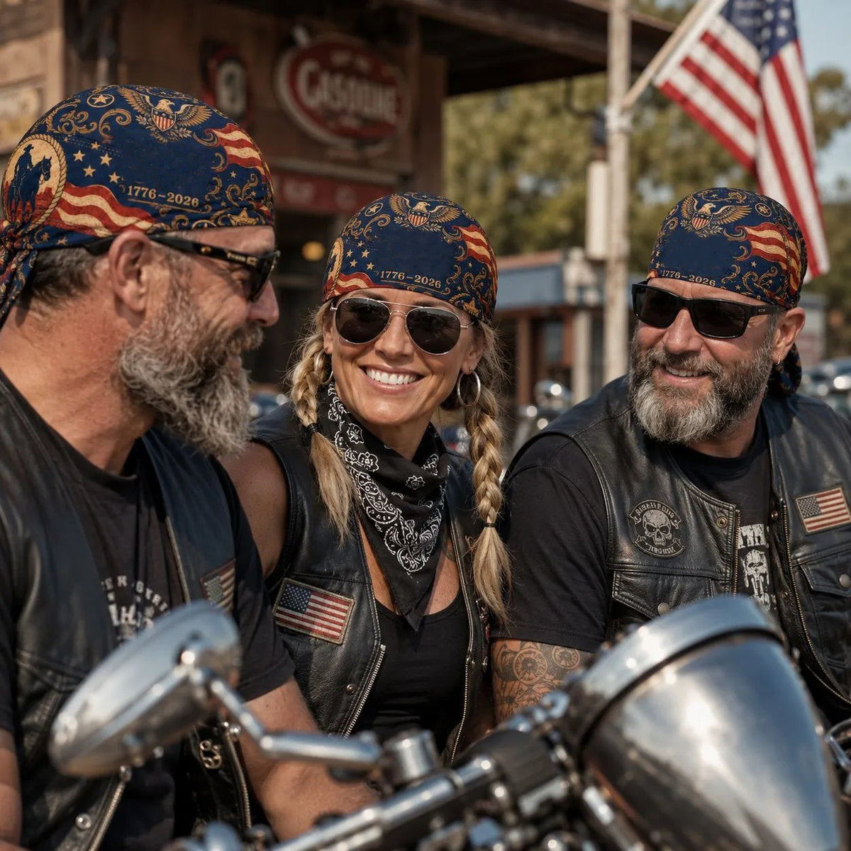 America 250 Cycling Pirate Hat / Biker Headwrap