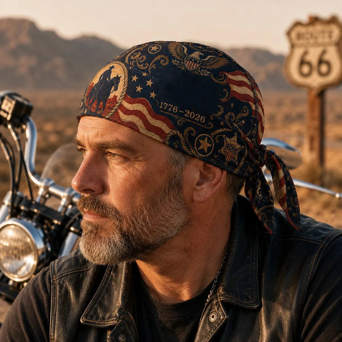 America 250 Cycling Pirate Hat / Biker Headwrap