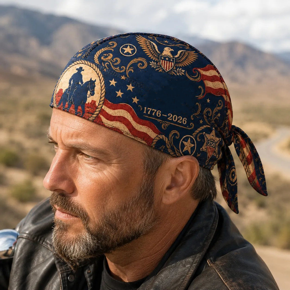 America 250 Cycling Pirate Hat / Biker Headwrap
