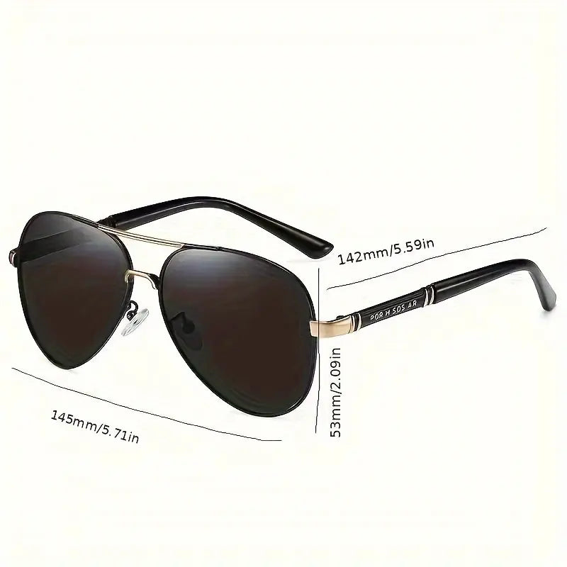 2-Pack Unisex Aviator Sunglasses | 100% Polarized Lenses
