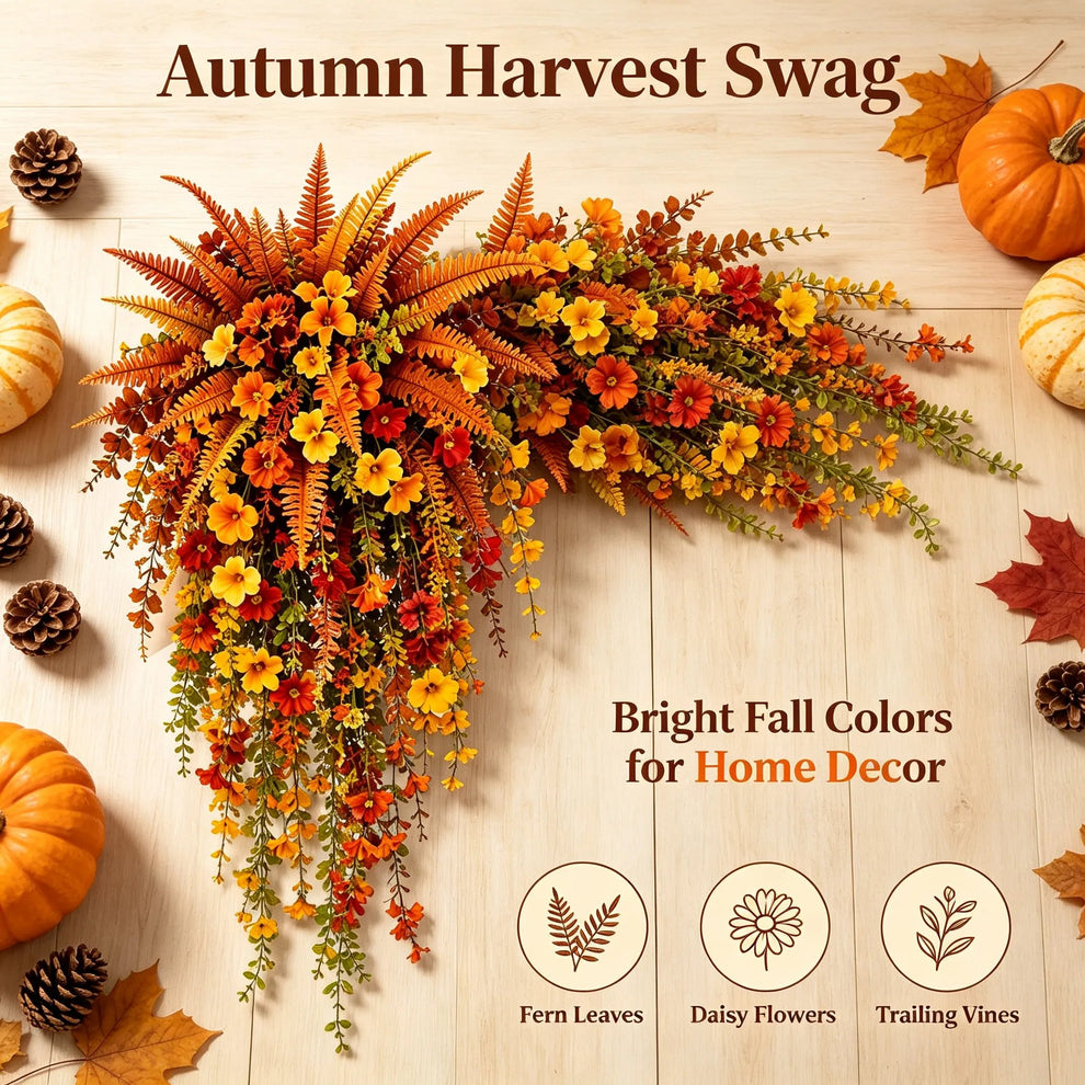On Only Artificial Fern for Autumn Outdoor Decor Autumn Porch & Door Decoration