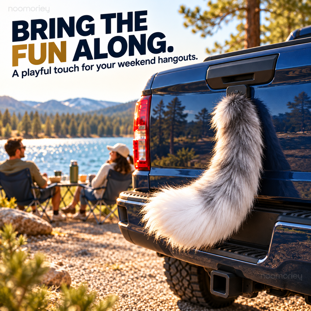 Wagging Truck Tail Fluffy Vehicle Decoration & Fun Gift for Truck Lovers
