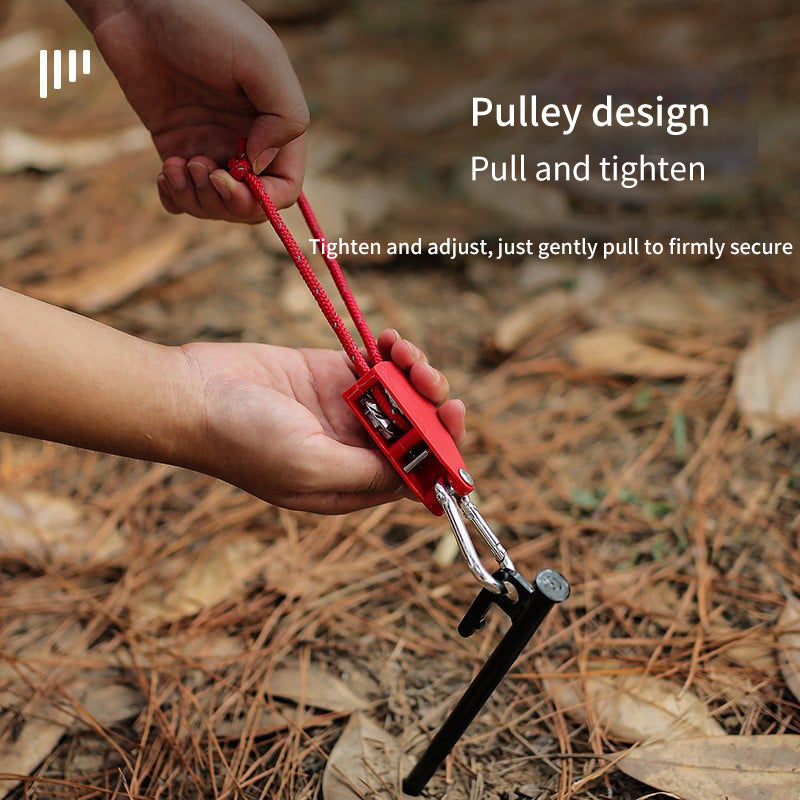 Portable Adjustable Fix Tent High Strength Fast Release Pulley Camping Rope