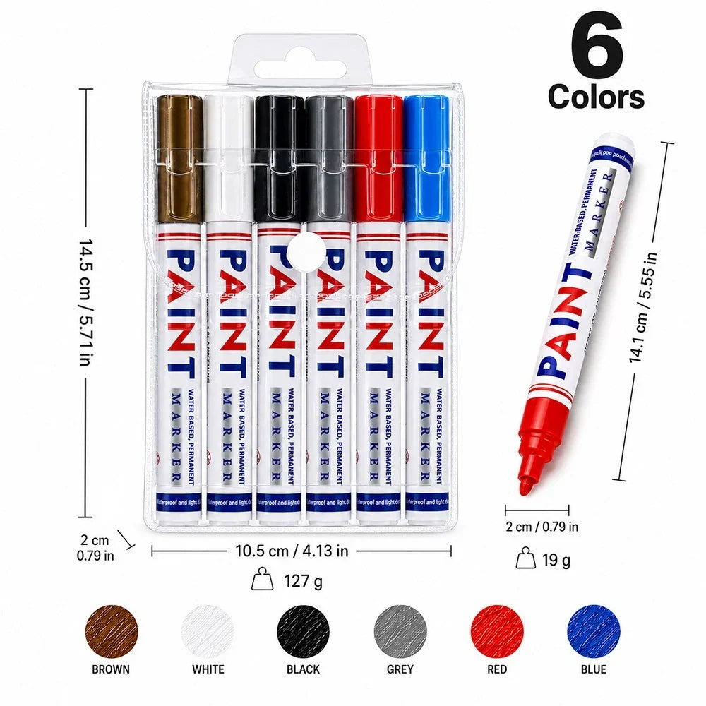 Permanent Automotive Paint Marker Pens Waterproof Oil-Based