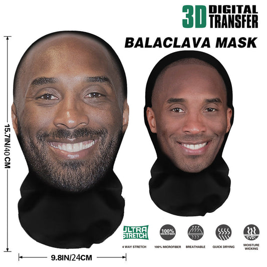 3Pcs Funny Printed Full Face Mesh Mask Breathable Cosplay Hood for Parties & Street Style