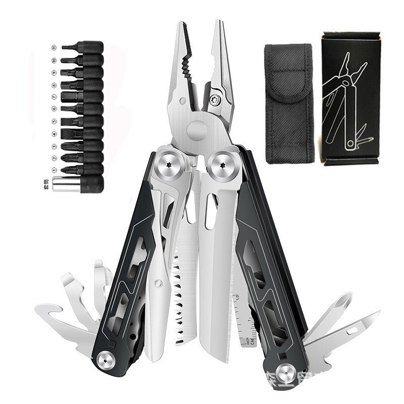 28-in-1 Stainless Steel Multi-Tool Pliers Foldable Pocket Tool for Camping, Hiking, Fishing & Everyday Repairs