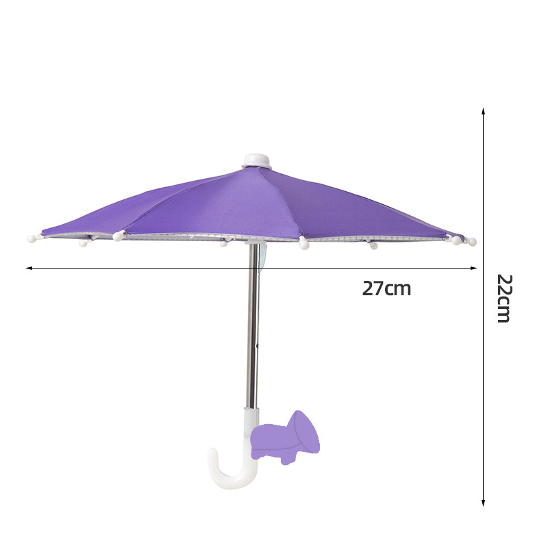 Protection Phone Umbrella for Sun Universal Adjustable Piggy Suction Cup Phone Stand with Sun Shade Cover