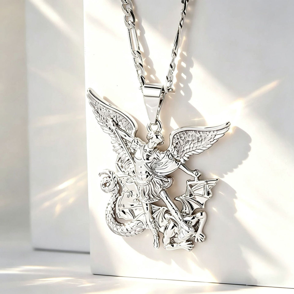 2026 Arrivals Tri-Tone Angel Guardian Pendant Necklace Elegant & symbolic Perfect for daily wear or gifting delicate